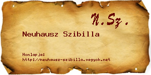 Neuhausz Szibilla névjegykártya